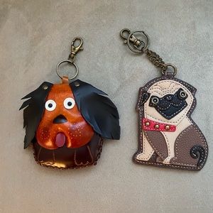 2 Coin Pouch Keychain or Bag Charms